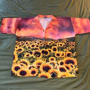 Boohoo Vibrant Sunflower Men's Shirt